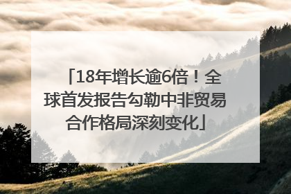 18年增长逾6倍！全球首发报告勾勒中非贸易合作格局深刻变化
