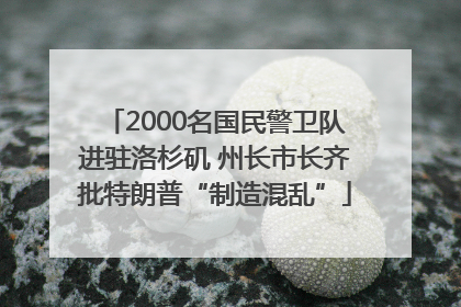 2000名国民警卫队进驻洛杉矶 州长市长齐批特朗普“制造混乱”