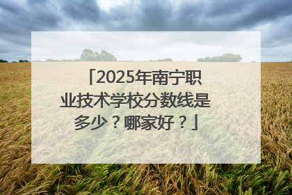 2025年南宁职业技术学校分数线是多少？哪家好？
