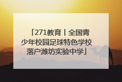 271教育丨全国青少年校园足球特色学校落户潍坊实验中学