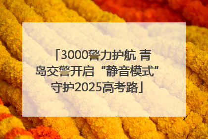 3000警力护航 青岛交警开启“静音模式”守护2025高考路