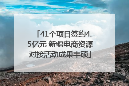 41个项目签约4.5亿元 新疆电商资源对接活动成果丰硕