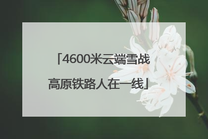 4600米云端雪战 高原铁路人在一线