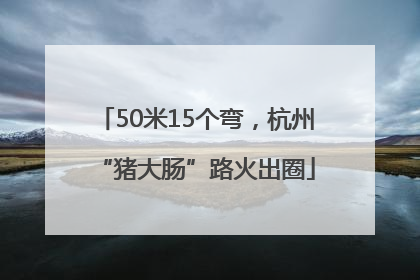 50米15个弯，杭州“猪大肠”路火出圈