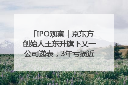 IPO观察｜京东方创始人王东升旗下又一公司递表，3年亏损近50亿元，近8成收入来自同一客户